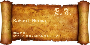 Rafael Norma névjegykártya